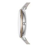 FOSSIL JACQUELINE ANALOG QUARTZ TWO TONE STAINLESS STEEL ES4377 GREY LEATHER STRAP WOMEN'S WATCH - H2 Hub Watches