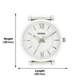FOSSIL ROUND ANALOG WHITE DIAL WOMEN'S WATCH ES4401