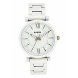 FOSSIL ROUND ANALOG WHITE DIAL WOMEN'S WATCH ES4401