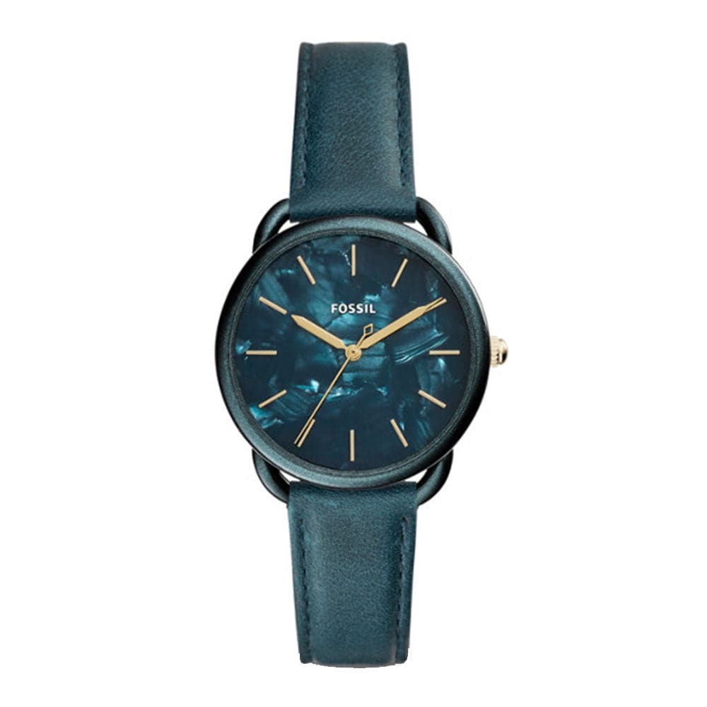 FOSSIL TAILOR ANALOG QUARTZ TEAL STAINLESS STEEL ES4423 LEATHER STRAP WOMEN'S WATCH - H2 Hub Watches
