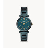 FOSSIL CARLIE ANALOG QUARTZ TEAL STAINLESS STEEL ES4427 WOMEN'S WATCH