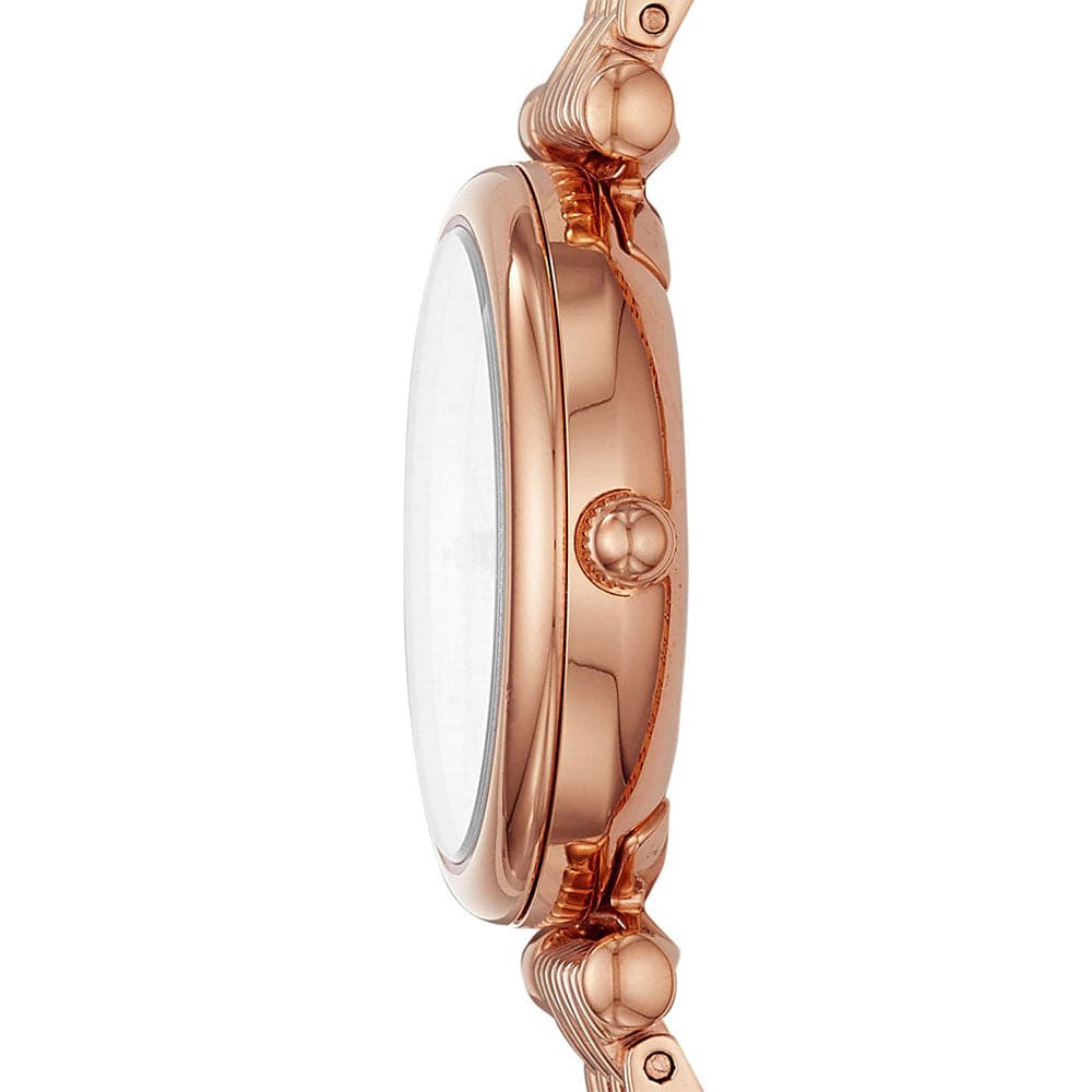 FOSSIL CARLIE MINI ANALOG QUARTZ ROSE GOLD STAINLESS STEEL ES4429 WOMEN'S WATCH - H2 Hub Watches