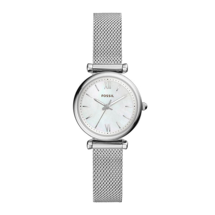 FOSSIL CARLIE MINI ANALOG QUARTZ SILVER STAINLESS STEEL ES4432 WOMEN'S WATCH - H2 Hub Watches