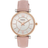 FOSSIL CARLIE ES4484 BLUSH LEATHER WOMEN WATCH