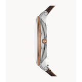 FOSSIL ES4922 BROWN LEATHER WOMEN'S WATCH