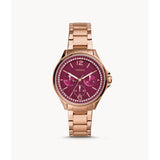 FOSSIL ES4926 CRYSTAL SADIE CHRONOGRAPH ROSE GOLD STAINLESS STEEL BRACELET WOMEN'S WATCH