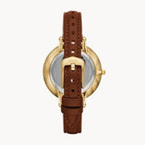 FOSSIL ES4943 MONROE BLACK DIAL BROWN LEATHER WOMEN'S WATCH