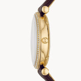 FOSSIL CARLIE QURTZ DIAMOND BLACK DIAL WOMEN'S WATCH ES4973