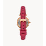 FOSSIL CARLIE MINI ES5006 PINK LEATHER WOMEN'S WATCH