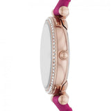 FOSSIL CARLIE MINI ES5006 PINK LEATHER WOMEN'S WATCH