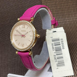 FOSSIL CARLIE MINI ES5006 PINK LEATHER WOMEN'S WATCH