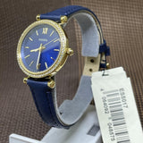 FOSSIL CARLIE MINI ES5017 BLUE LEATHER WOMEN'S WATCH