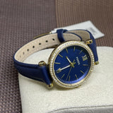 FOSSIL CARLIE MINI ES5017 BLUE LEATHER WOMEN'S WATCH