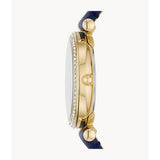 FOSSIL CARLIE MINI ES5017 BLUE LEATHER WOMEN'S WATCH