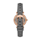 FOSSIL CARLIE ES5068 MINI THREE-HAND GRAY LEATHER WOMEN'S WATCH