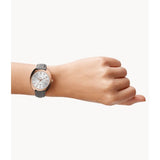 FOSSIL GABBY QUARTZ CRYSTAL WHITE DIAL LADIES WATCH ES5073