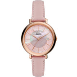 FOSSIL JACQUELINE ES5092 SOLAR PINK LEATHER WOMEN'S WATCH