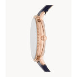 FOSSIL JACQUELINE ES5096 BLUE LEATHER STRAP WOMEN'S WATCH