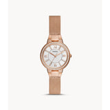 Fossil White Dial And Rose Gold Stainless Steel Women Watch ES5111