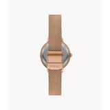 Fossil White Dial And Rose Gold Stainless Steel Women Watch ES5111