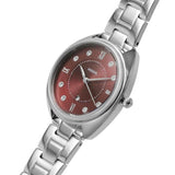 FOSSIL GABBY ES5126 RED DIAL STAINLESS STEEL WOMEN'S WATCH