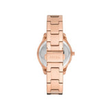 Fossil White Dial And Rose Gold Stainless Steel Women Watch ES5131