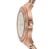 Fossil White Dial And Rose Gold Stainless Steel Women Watch ES5131