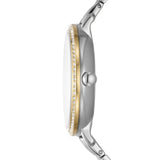 Fossil Jacqueline White Dial With Two-Tone Stainless Steel Strap Women Watch ES5166P