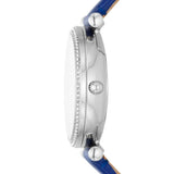 FOSSIL ES5188 CARLIE TWO-HAND BLUE ECO LEATHER WOMEN'S WATCH