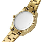 Fossil Scarlette Silver Dial Gold Stainless Steel Strap Women Watch ES5199