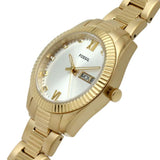 Fossil Scarlette Silver Dial Gold Stainless Steel Strap Women Watch ES5199