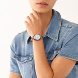 Fossil White Dial With Brown Leather Strap Women Watch ES5214
