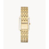 Fossil White Dial And Gold Stainless Steel Strap Women Watch ES5220