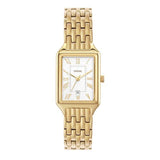 Fossil White Dial And Gold Stainless Steel Strap Women Watch ES5220