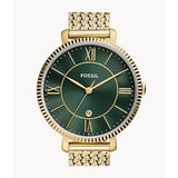 Fossil Green Dial Milanes Stainless Steel Strap  Women Watch ES5242