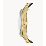 Fossil Chronograph Green Dial and Leather Strap Women Watch ES5243