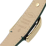 Fossil Harwell Silver Dial Green Leather Strap Women Watch ES5267