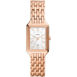 Fossil White Dial Rose Gold Stainless Steel Strap Women Watch ES5271