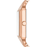 Fossil White Dial Rose Gold Stainless Steel Strap Women Watch ES5271