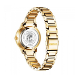 Citizen Eco-Drive Pink Dial With Gold Stainless Steel Women Watch EW2593-87Y