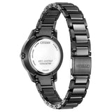 Citizen Eco Drive Black Dial And Stainless Steel Strap Women Watch EW2595-81E