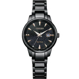 Citizen Eco Drive Black Dial And Stainless Steel Strap Women Watch EW2595-81E