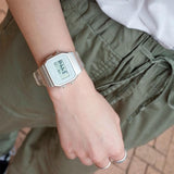CASIO F-91WS-7DF RESIN TRANSPARENT STRAP WOMEN'S WATCH