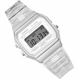 CASIO F-91WS-7DF RESIN TRANSPARENT STRAP WOMEN'S WATCH