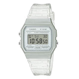 CASIO F-91WS-7DF RESIN TRANSPARENT STRAP WOMEN'S WATCH