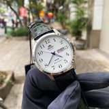 ORIENT TRI STAR FAB0B004W9 BLACK LEATHER MEN'S WATCH