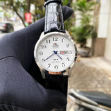 ORIENT TRI STAR FAB0B004W9 BLACK LEATHER MEN'S WATCH