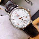 ORIENT FAC00008W0 WHITE DIAL BROWN LEATHER MEN'S WATCH