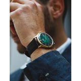 ORIENT FAC08002F0 GREEN DIAL BROWN LEATHER MEN'S WATCH