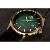 ORIENT FAC08002F0 GREEN DIAL BROWN LEATHER MEN'S WATCH